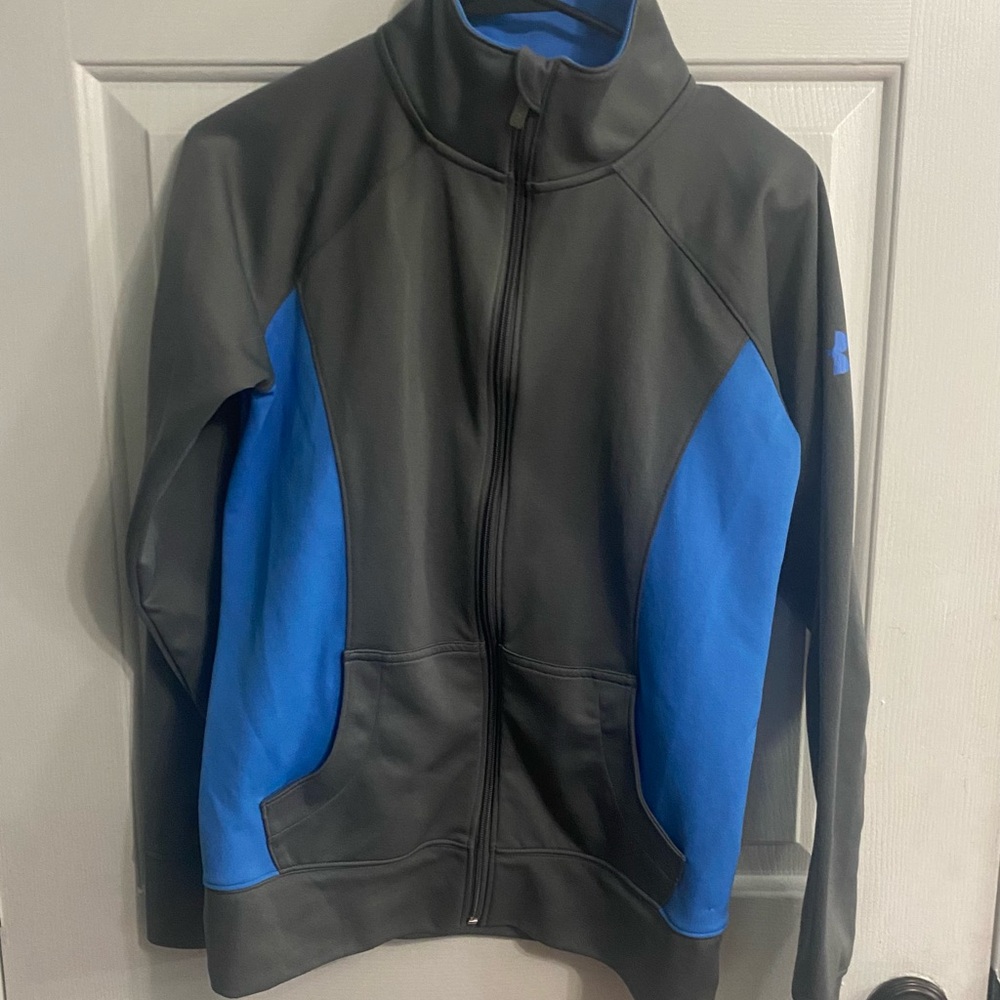 Under Armour Semi-Fitted Jacket in Gray and Blue